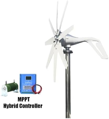 1000W Wind Turbine Generator Kit - 12V/2000W Power Supply System for Home & Industrial Use - Includes Inverter, Compatible with Solar Panels, Eco-Friendly Energy Solution