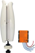 1000W Vertical Wind Turbine Generator with MPPT Controller for Off-Grid Home, RV, Marine - Efficient 12V/24V/48V Renewable Energy Solution, Eco-Friendly Power (White)