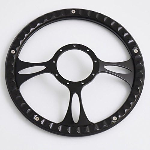 14'' Billet Half Wrap 9 Bolts Steering Wheel with 2'' Dish and Horn Button(Blue)