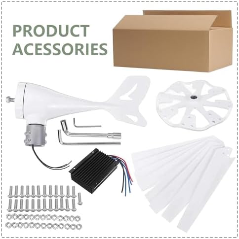 1000W High-Efficiency Wind Turbine Generator - 12V/24V/48V Permanent Magnet, 8 Blades & Controller for Renewable Energy, Eco-Friendly Home Power Solution