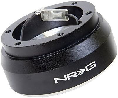 NRG Innovations NRG-SRK-181H Steering Wheel Quick Release Short Hub Adapter, 6x70mm Bolt Pattern, Retain Horn & Turn Signals, Black Body