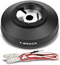 NRG Innovations SRK-179H Steering Wheel Hub Adapter(Aluminum, Black, 70mm 6-Bolt) Works with 84-04 Ford Mustang