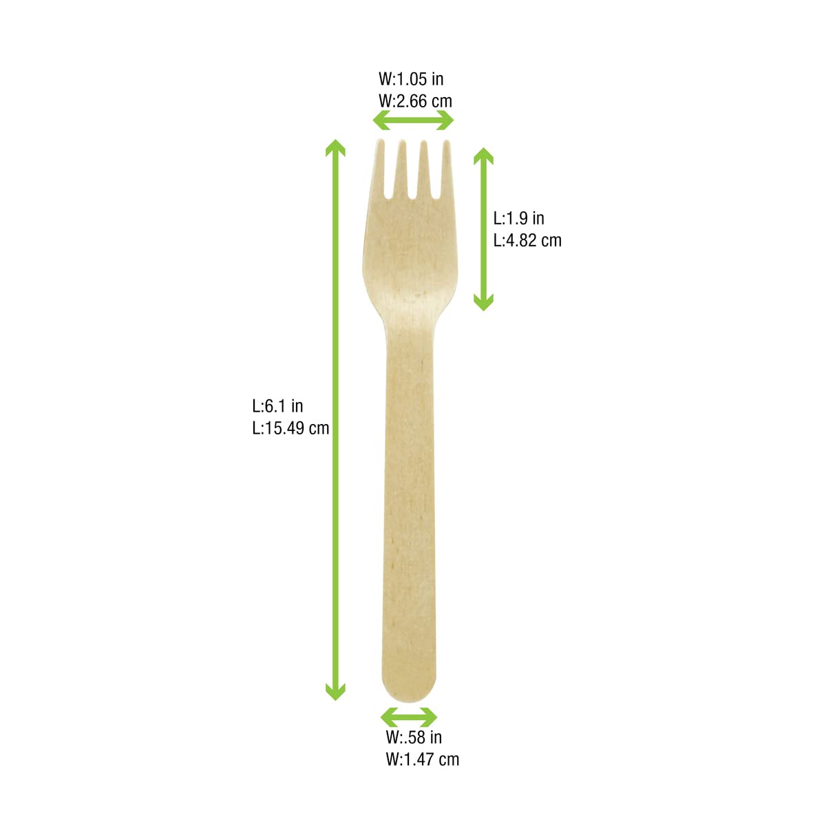PacknWood 210CVB1 Wooden Cutlery - Fork - 6.2' - 2000 per case