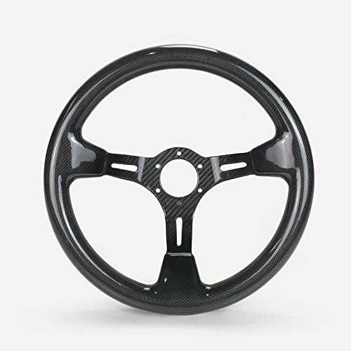 EPR Universal R Type Glossy Dry Carbon Steering Wheel (350mm Diameter, deep Around 60mm, 6 Bolts 70mm PCD (Same Fitment with MOMO, OMP & Sparco)