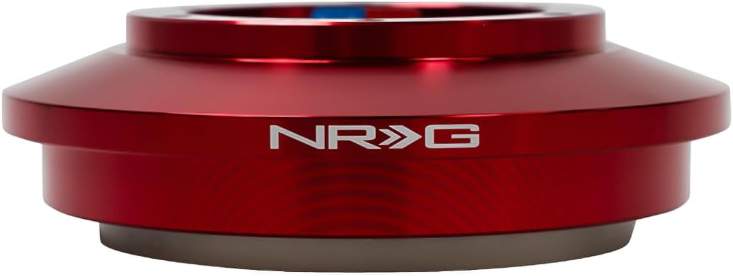 NRG Innovations Racing Style Steering Wheel Short Hub, Lockable Aluminum Steering Shaft, 6x70mm Bolt Pattern Quick Release Adapter Unit, Compatible For 85-05 Toyota/Lexus, Red, NRG-SRK-121H-RD