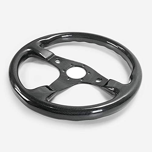 EPR Glossy Dry Carbon Universal S Type Flat Steering Wheel (340mm diamete, 6 Bolts 70mm PCD (Same Fitment with MOMO, OMP & Sparco)