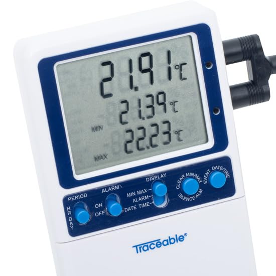 Traceable High-Accuracy Refrigerator/Freezer Digital RTD Thermometer: 1 Bullet Probe