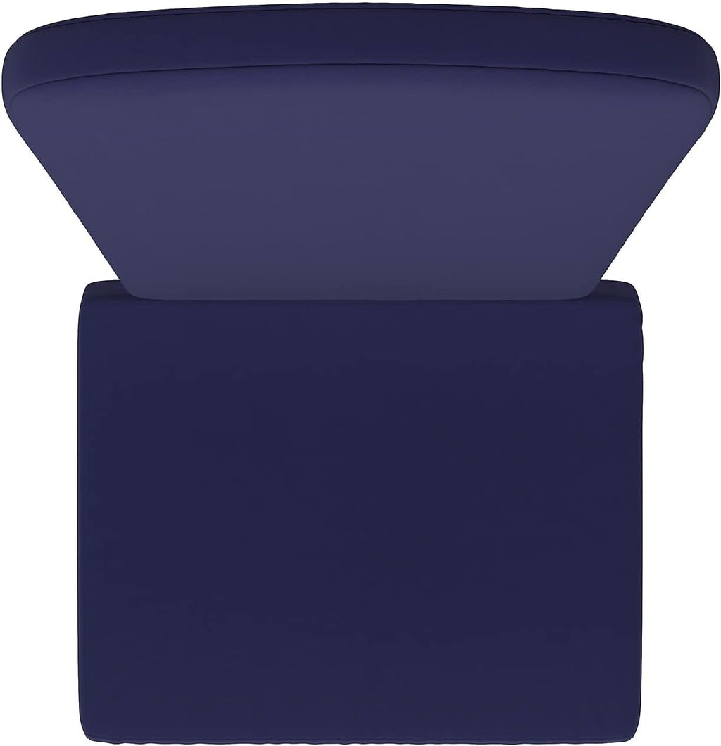 Flash Furniture Charlestown Set of 2 Adirondack Chair Cushions - Blue Fabric Cushions - 2' Thick Padding - Indoor/Outdoor - Patio Chair Replacement Cushions