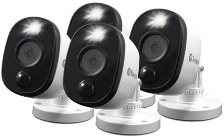 Swann SRPRO-1080MSFBWB4 4 Pack of SWPRO-1080MSFB BNC add on/Replacement Cameras 1080P with Sensor Warning Light, Requires Certain Swann DVR to Work, See Details for Compatibility