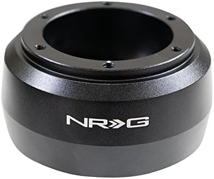 NRG Innovations Racing Style Steering Wheel Short Hub, Lockable Aluminum Steering Shaft, 6x70mm Bolt Pattern Quick Release Adapter Unit, Compatible With 04-06 Pontiac GTO, Black, NRG-SRK-COMH