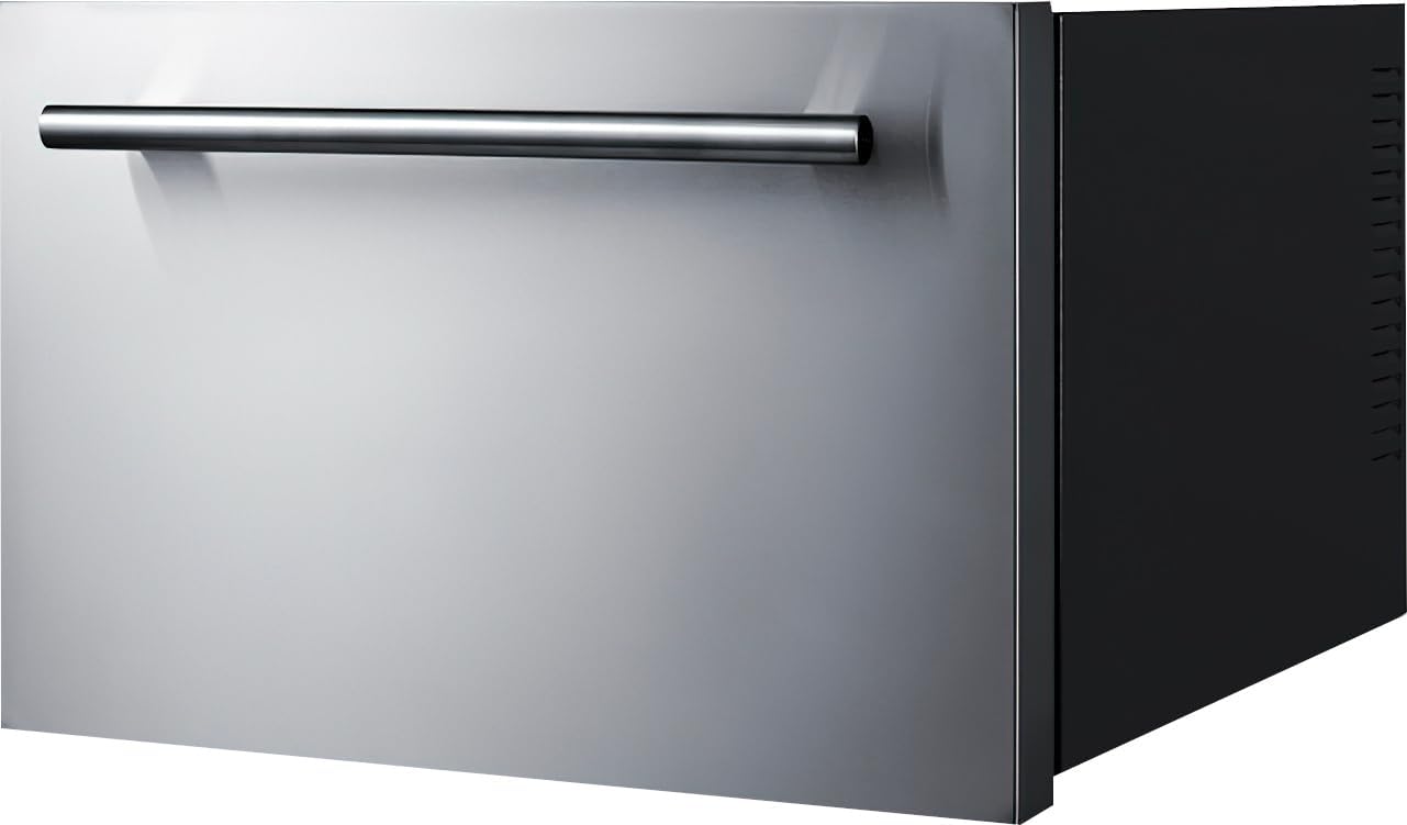 Summit 18' Drawer Cooler, Drawer Wine Cellar, Beverage Center, 0.8 cu.ft. Capacity, Stainless Steel, Panel Ready Capable*- COOL1D (*Panels not included)