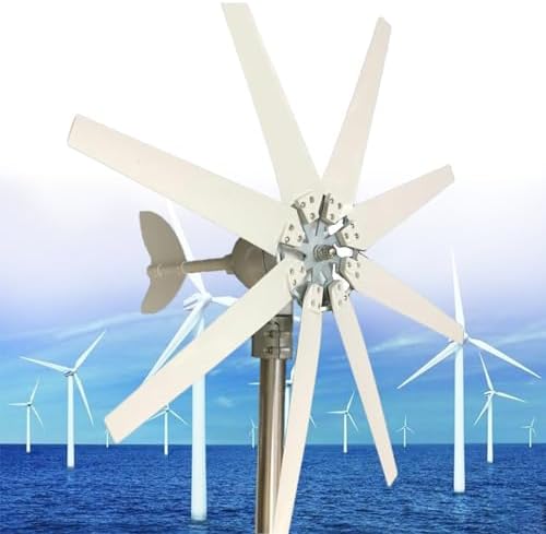 High-Efficiency 1000W Wind Turbine Generator - 12V/24V/48V Permanent Magnet, 8 Blades, Eco-Friendly Controller for Renewable Home Energy Solutions