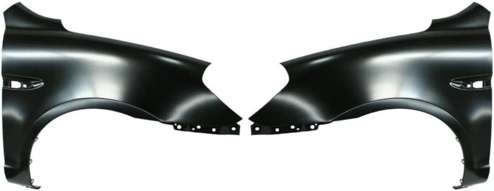 2pcs Quarter Panel Front Left Driver Right Passenger Side Primed Steel Without Molding Holes for Hyundai for Accent GLS 2006-2011 & GS/SE 2007-2011 & GL/L 2008-2011 HY1241137 16553131
