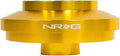 NRG Innovations Racing Style Steering Wheel Short Hub, Lockable Aluminum Steering Shaft, 6x70mm Bolt Pattern Quick Release Adapter, Compatible For 03-14 Ford/Mazda/Lotus, Chrome Gold, NRG-SRK-175H-CG