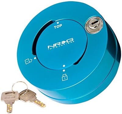 NRG Innovations 6-Holes Patterns Style Steering Wheel Quick Release Short Hub Adapter, Quick Lock w/Keys, New Blue, NRG-SRK-101NB