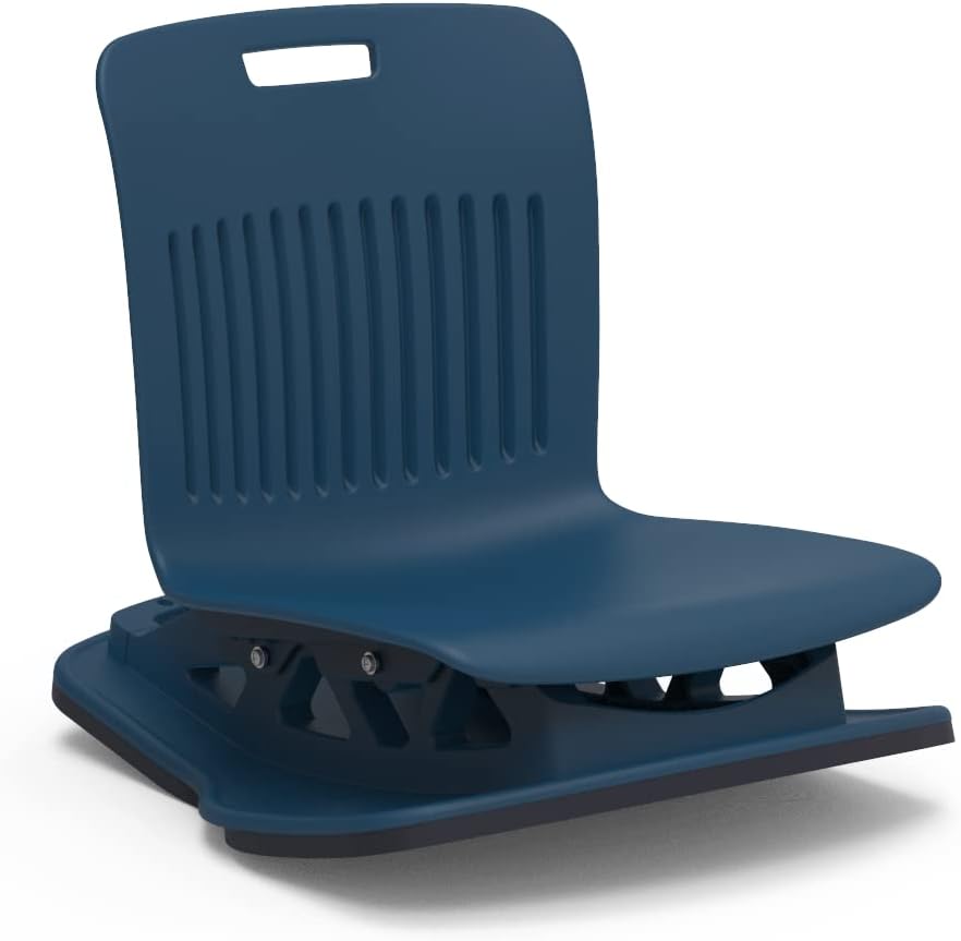 Virco ANFLROCK15 Analogy Floor Rocker Chair 15' Shell for Students Kindergarten - 4th Grade, Comfortable Rocking Seating Option for Schools and Classrooms - Navy (5 Chairs)