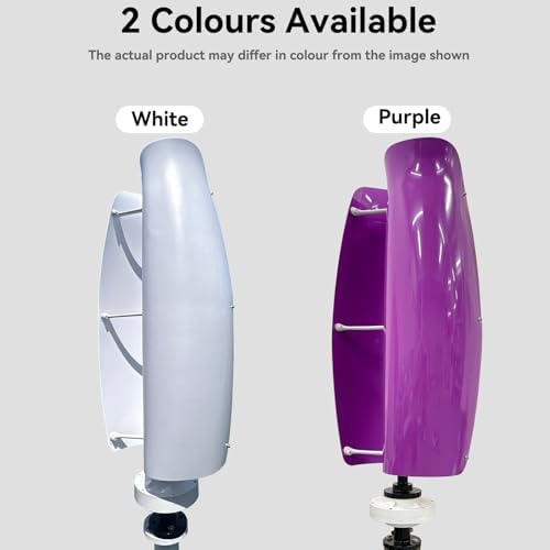 1000W Vertical Wind Turbine Generator with MPPT Controller - Efficient 12V/24V/48V AC Renewable Energy for Home, RV, Marine, Off-Grid Systems - Eco-Friendly Solution (White)