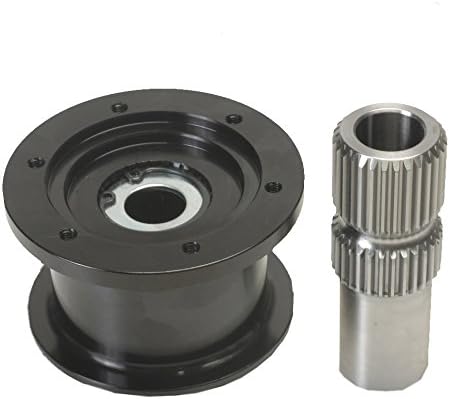 Black Steering Wheel Disconnect For 6 Bolt Momo Steering Wheel Welds to 3/4 Inch Shaft
