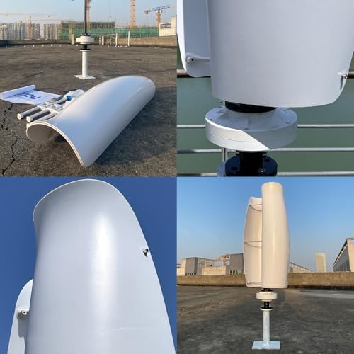 1000W Vertical Wind Turbine Generator with MPPT Controller - Efficient 12V/24V/48V AC Renewable Energy for Home, RV, Marine, Off-Grid Systems - Eco-Friendly Solution (White)