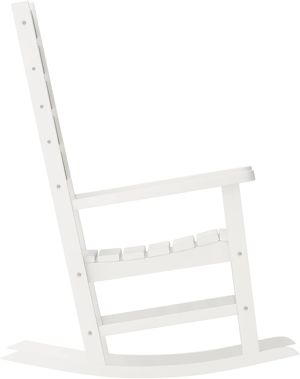 Flash Furniture Manchester Commercial Grade Outdoor Rocking Chair, All-Weather HDPE Indoor/Outdoor Rocker, Set of 2, White