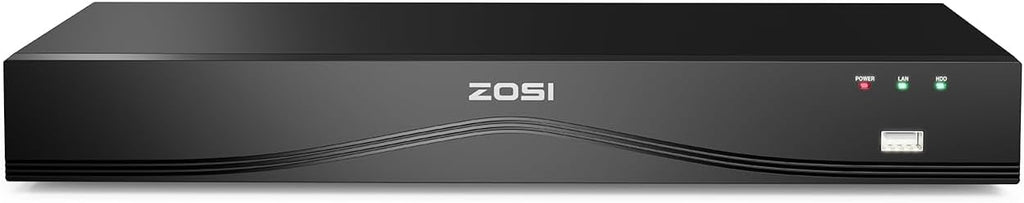 ZOSI 4K Network Video Recorder, 32 Channel 16-Port 8MP Dual-Disk Backup PoE NVR Surveillance System, Only Compatible with ZOSI 4K/8MP/5MP/4MP/3MP PoE Security Camera - No HDD Included
