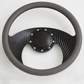 14'' Billet Half Wrap 9 Bolts Steering Wheel with 2'' Dish and Horn Button(Dark Grey)