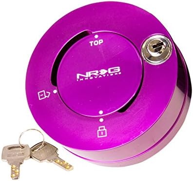 NRG Innovations 6-Holes Patterns Style Steering Wheel Quick Release Short Hub Adapter, Quick Lock w/Keys, Purple, NRG-SRK-101PP