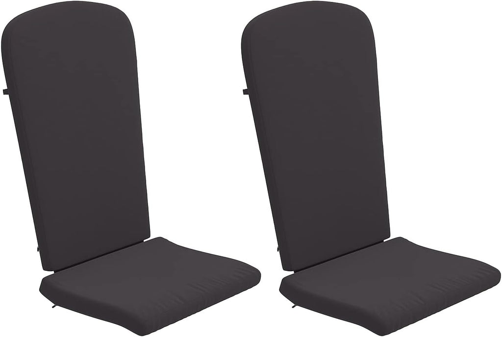 Flash Furniture Set of 2 All-Weather High Back Adirondack Chair Cushions in Gray