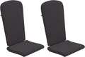 Flash Furniture Set of 2 All-Weather High Back Adirondack Chair Cushions in Gray