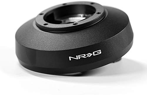 NRG Innovations NRG-SRK-179H Steering Wheel Quick Release Short Hub Adapter 6 X 70mm Bolt Pattern, Retain Horn & Turn Signals, Black Body