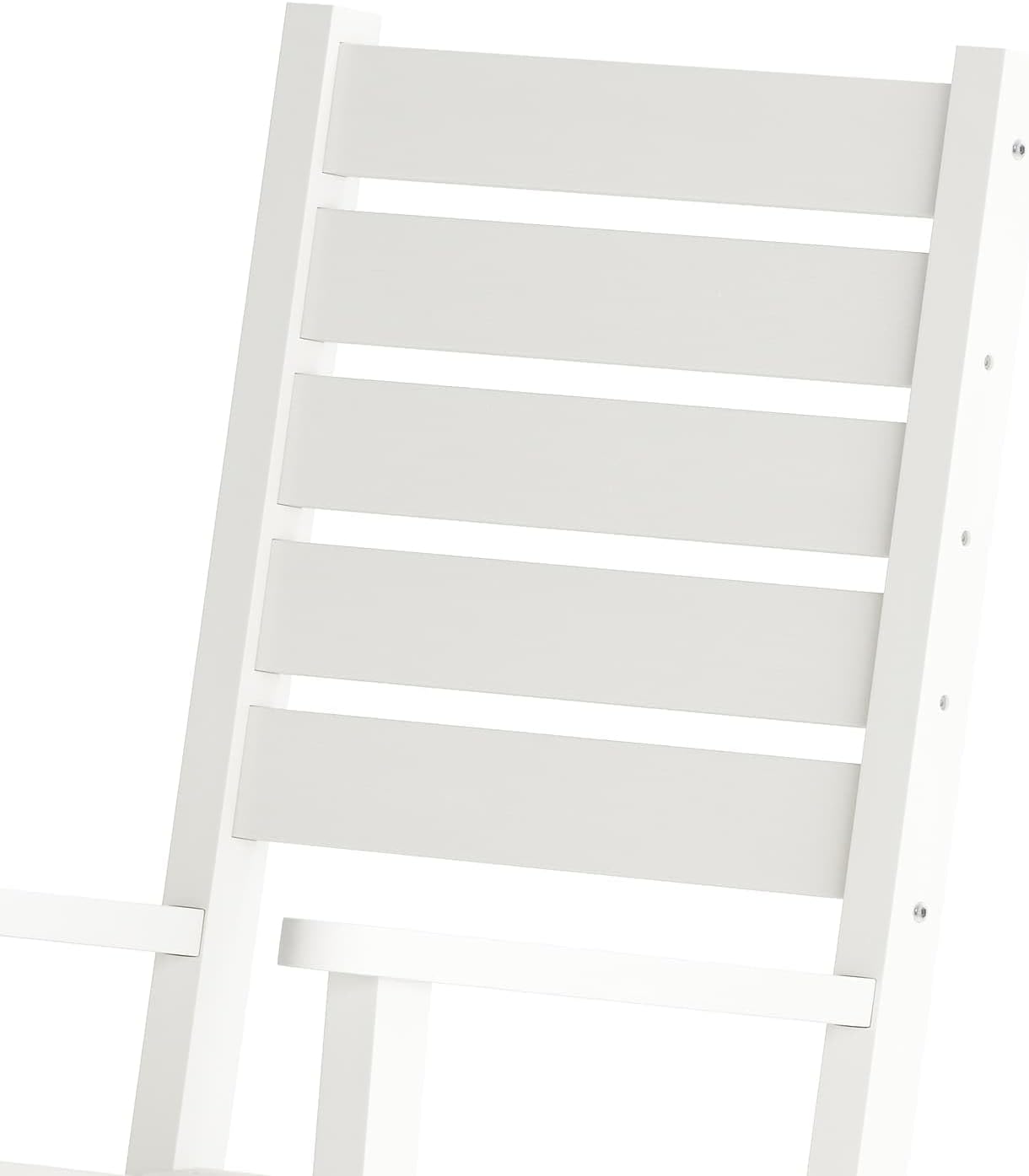 Flash Furniture Manchester Commercial Grade Outdoor Rocking Chair, All-Weather HDPE Indoor/Outdoor Rocker, Set of 2, White