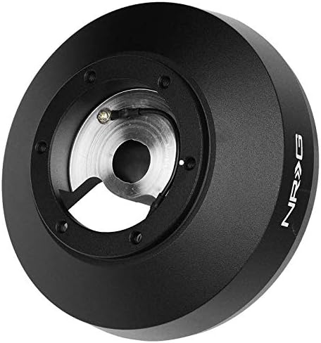 NRG Innovations SRK-179H Steering Wheel Hub Adapter(Aluminum, Black, 70mm 6-Bolt) Works with 84-04 Ford Mustang