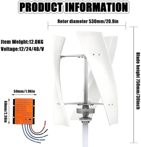 20000W Vertical Wind Turbine Generator Kit, 220V Wind Power for Marine, RV, Home Use - Perfect for Hybrid Solar-Wind Systems, Efficient Windmill Energy Solution