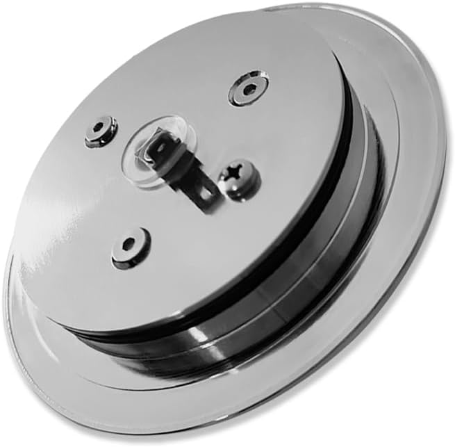 Chrome 14' Billet Aluminum 9 Holes Steering Wheel Bullet Style with Black Leather Half Wrap & Smooth Horn Button & Adapter