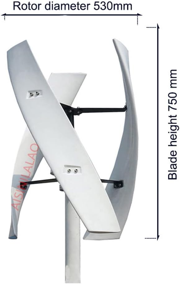 1000W Vertical Wind Turbine Wind Generator, 3 Blades 12V 24V 48V No Noise Wind Turbine Generator with MPPT Controller for Home Ship(220V)