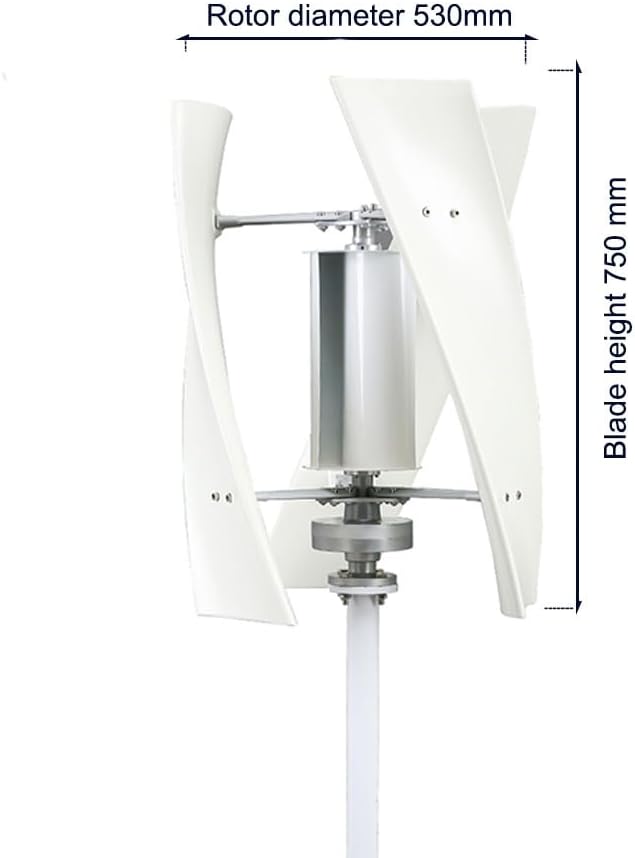 Generator 100W-1000W 12V 24V 48V with 3 Blade Low Wind Speed Starting Wind Turbines with Charge Controller for Emergency Power Generation