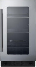 Summit 18' Wide Beverage Center, 3.2 cu.ft. Capacity, Stainless Steel & Glass- CL181WBV