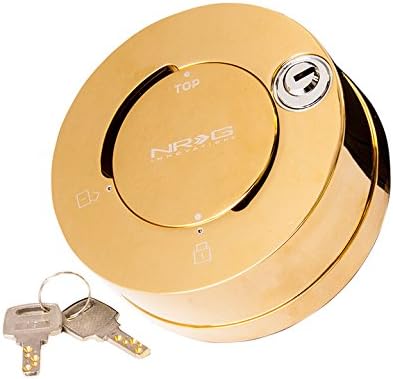 NRG Innovations 6-Holes Patterns Style Steering Wheel Quick Release Short Hub Adapter, Quick Lock w/Keys, Chrome Gold, NRG-SRK-101CG