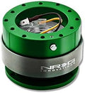 NRG Innovations Race Steering Wheel Quick Release Kit with Titanium Ring,Green Body, NRG-SRK-200GN-TI