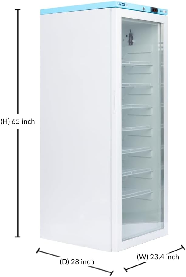 Conserv 23.4' Wide Pharmacy & Clinic Refrigerator, 12.7 Cu.Ft Medical Vaccine Fridge, WiFi Temperature Monitoring, High/Low Temp Alarm, Locking Door, No Frost, ETL Listed, 110V