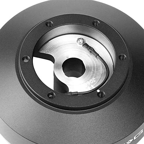 NRG Innovations SRK-179H Steering Wheel Hub Adapter(Aluminum, Black, 70mm 6-Bolt) Works with 84-04 Ford Mustang