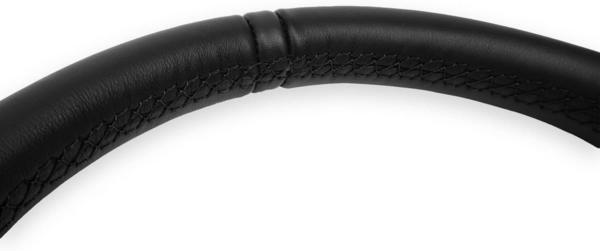 PRP Seats Off Road UTV Comp-R Flat Leather Steering Wheel, High-Strength Aluminum with Leather Grip, 6 Point Bolt Pattern, 13' Dia x 1.5' (Black)