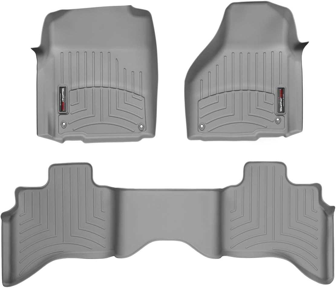 WeatherTech Custom Fit FloorLiners for Ram Truck 1500 Classic, Ram 1500, Ram 1500 Classic, Ram Truck 1500-1st & 2nd Row (464651-462162), Grey