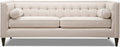 Jennifer Taylor Home Jack 84' Modern Tuxedo Tufted Sofa, Sky Neutral Beige Polyester