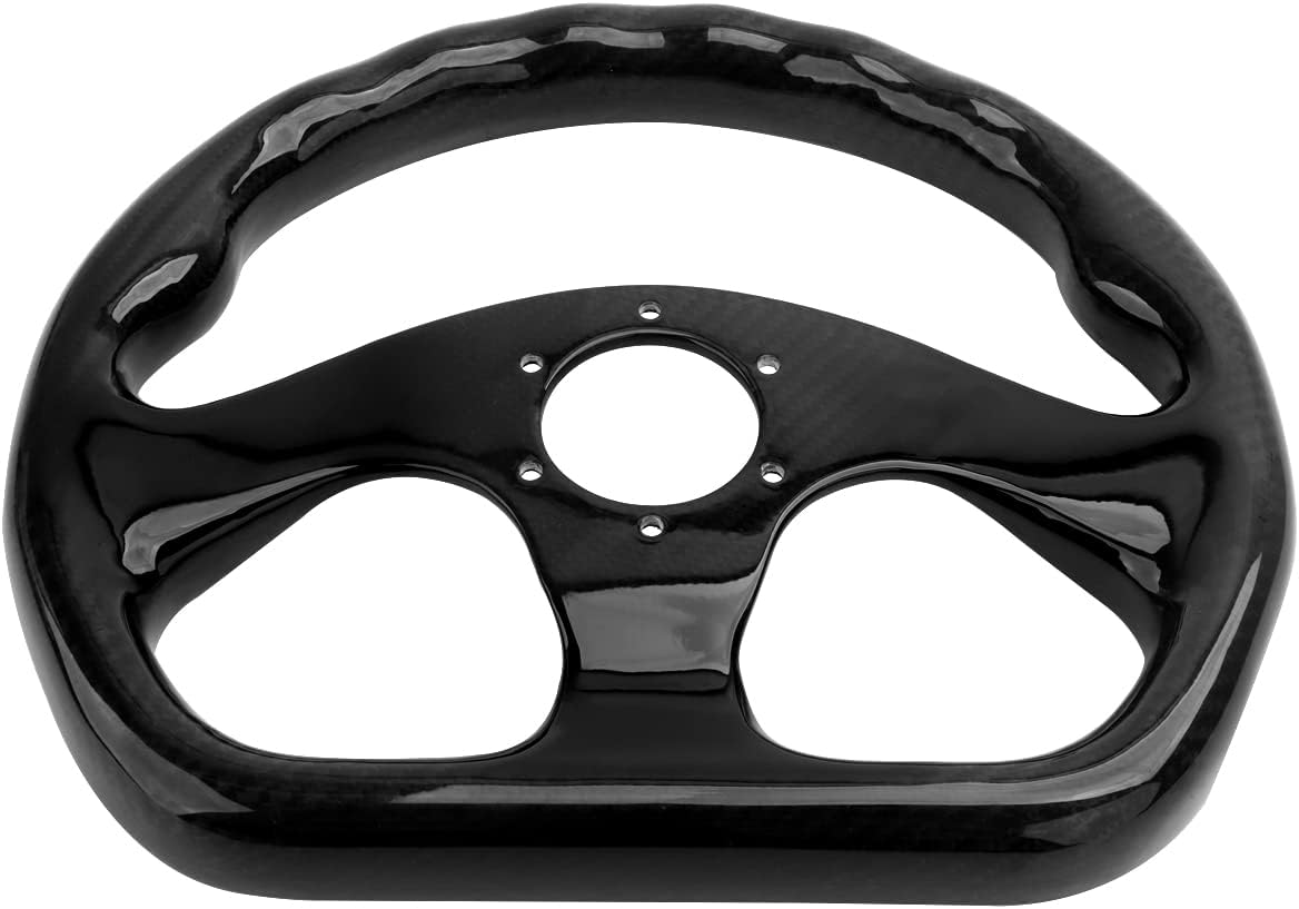 Carbon Fiber Racing Steering Wheel Flat Bottom 320mm Diameter Bolt