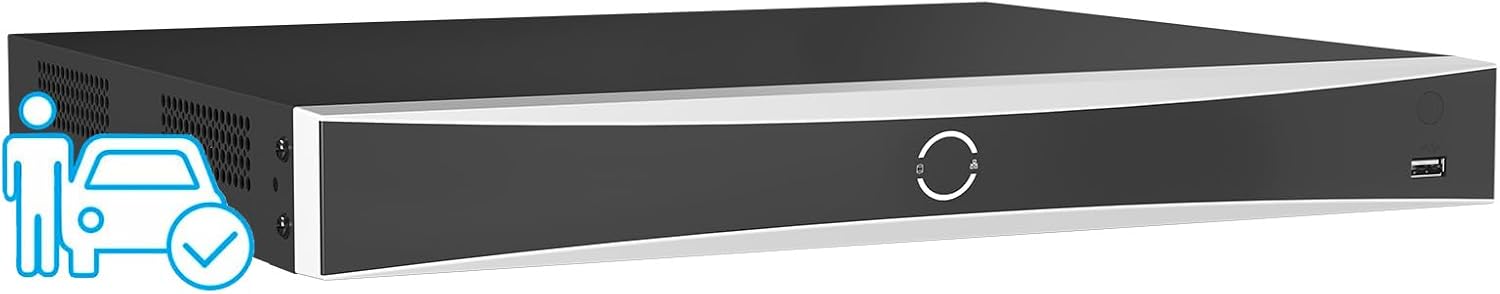 Anpviz 12MP 32CH PoE NVR, 16 Ports H.265+ Network Video Recorder, Supports 12MP PoE IP Cameras, 2 SATA up to 32TB HDD (No HDD), 24/7 Recording for Home Security Camera System NVR7632K2-16P (H Series)