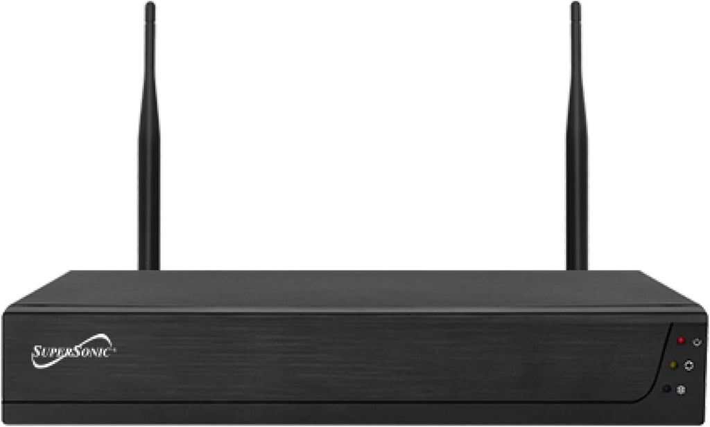 Supersonic SC-5004NVR-Kit 4CH 1080P Security Camera System with Built-in 1TB HDD, WiFi, Waterproof, 2-Way Audio, Night Vision, App Remote Access, HDMI/VGA Output, Mic & Speaker - Indoor/Outdoor Use