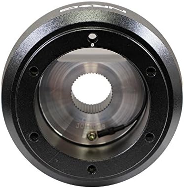 NRG Innovations Racing Style Steering Wheel Short Hub, Lockable Aluminum Steering Shaft, 6x70mm Bolt Pattern Quick Release Adapter Unit, Compatible With 04-06 Pontiac GTO, Black, NRG-SRK-COMH