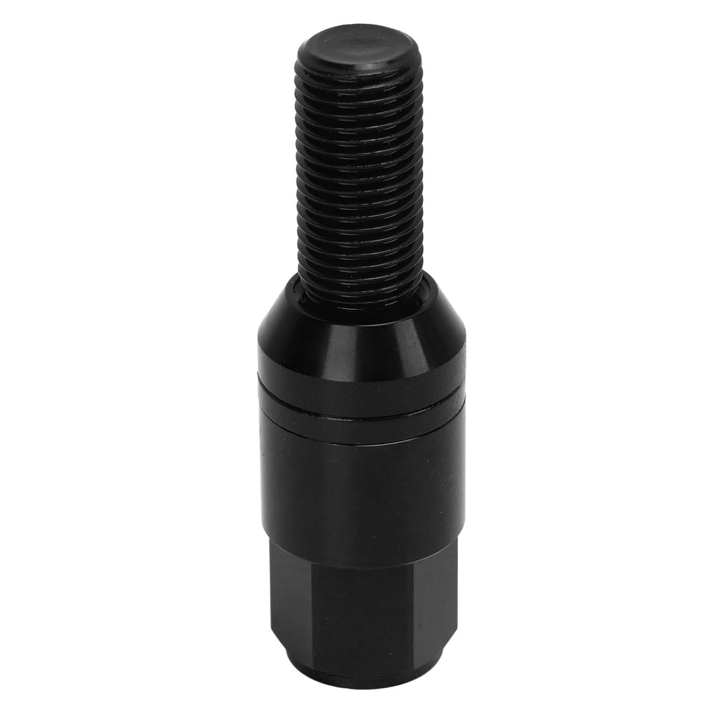 Brilluxa Wheel Bolts, 20PCS M14x1.5 Cone Seat Taper Lug Nuts Black, Universal Car Wheel Bolt Set Auto Tire Fastener Kit for Vehicle Wheel Installation