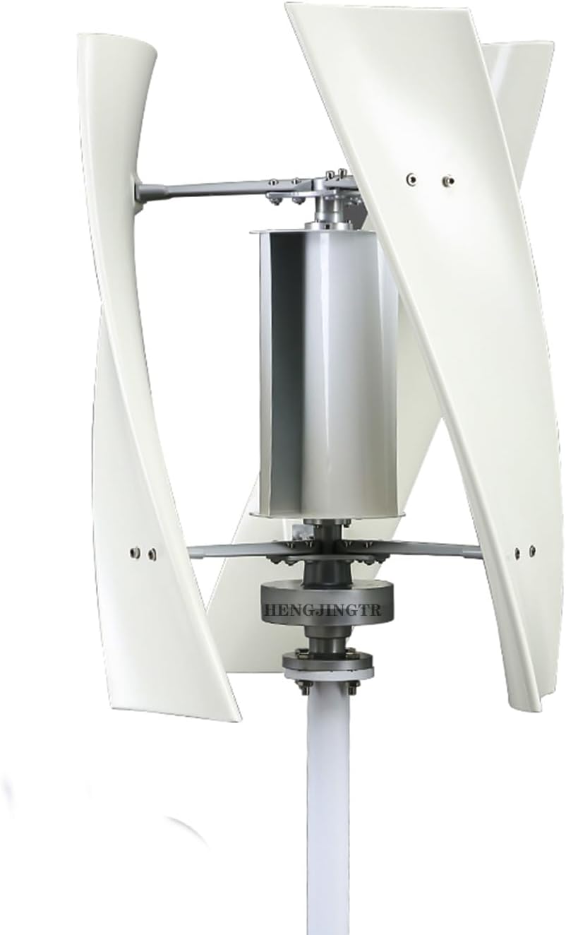 100W-1000W Vertical Wind Turbine Generator 12V 24V 48V 3 Blades Noiseless 3-Phase Permanent Magnet Wind Turbine Ideal for Supplementing Energy in Outdoor Courtyards